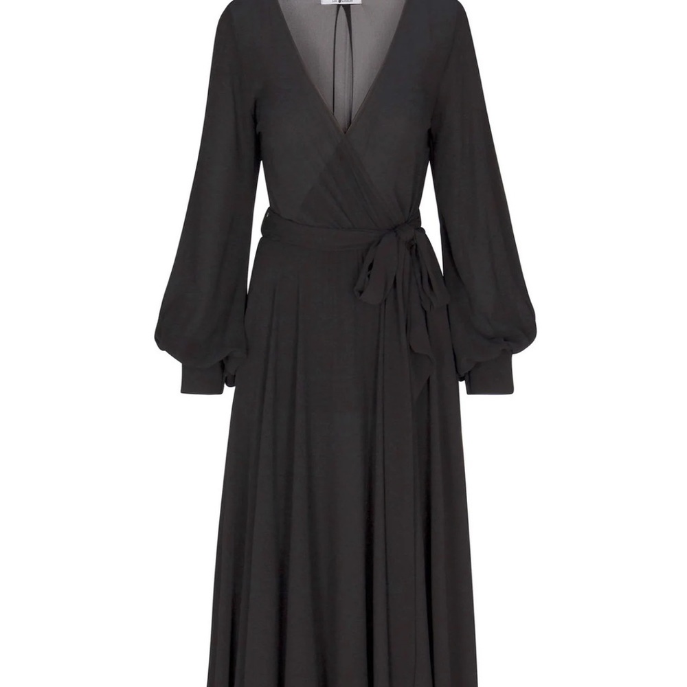 Elegant Black Wrap Dress